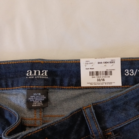ana Low Rise Bootcut Dark Wash Denim Jeans Size 16 - Picture 7 of 11